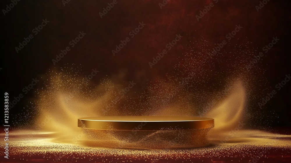 Poster elegant 3d podium with empty space for product or award display