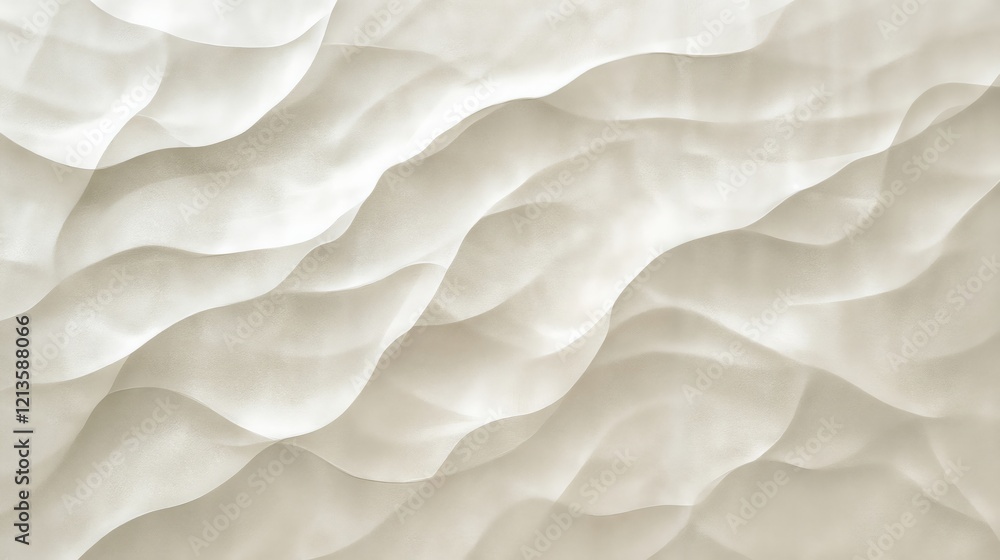 Poster wavy light beige texture surface with smooth, soft curves.elegance. tranquility. soft textures in de