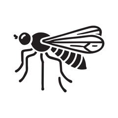 2d fly logo with white background