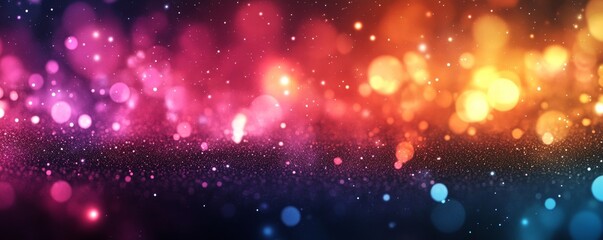 Obraz premium Colorful Explosion Digital Background with Glowing Lights, Generative AI