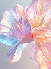 Pink lily flower with vibrant blossoms in a bright garden background featuring spring and summer flowers, including orchids and crocus, creating a beautiful, colorful and natural design