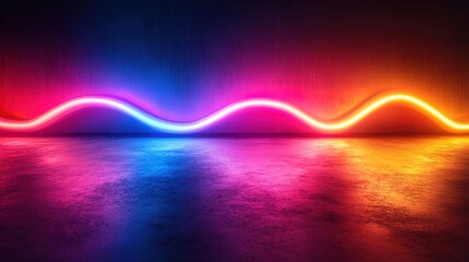 Abstract colorful neon light with lens flare effect 
