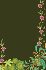 Indonesia Batik ornamental pattern traditional and elegant design for background, card, invitation, fabric, etc