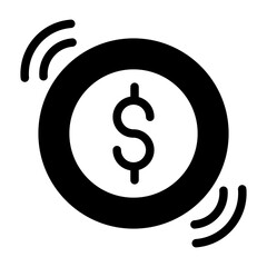 money IoT solid icon
