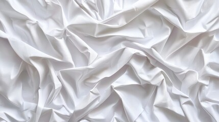 Obraz premium Close-Up View of Textured Wrinkled White Paper Background