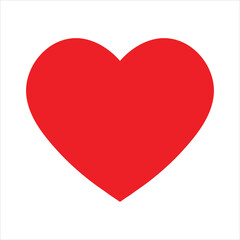 red heart isolated on white background