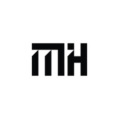 MH monogram logo design letter text name symbol monochrome logotype alphabet character simple logo