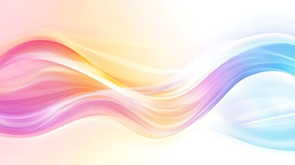 Obraz premium Pastel Waves Abstract Colorful Swirling Design