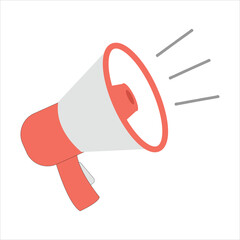 megaphone on white background
