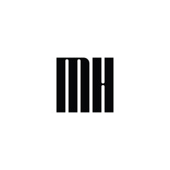 MH monogram logo design letter text name symbol monochrome logotype alphabet character simple logo