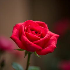 A rose on the blank background