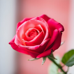 A rose on the blank background