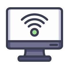computer IoT filled icon