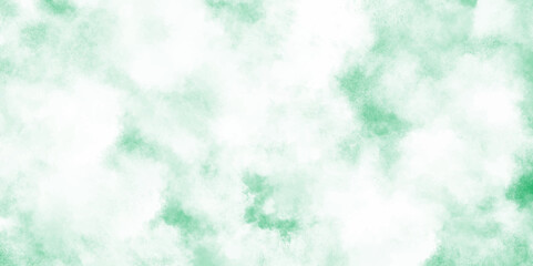grunge light mint green watercolor background clouds texture backdrop, Abstract green color clouds background, Vibrant clear green texture with puffy and blurry natural clear clouds.