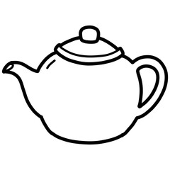 Obraz premium teapot outline illustration 