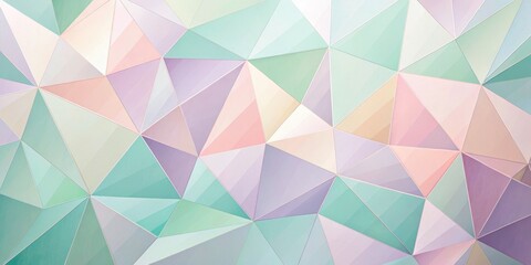 Obraz premium Abstract digital art: pastel polygons create a soft, modern geometric design.