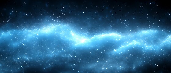Obraz premium Blue nebula cosmic background.