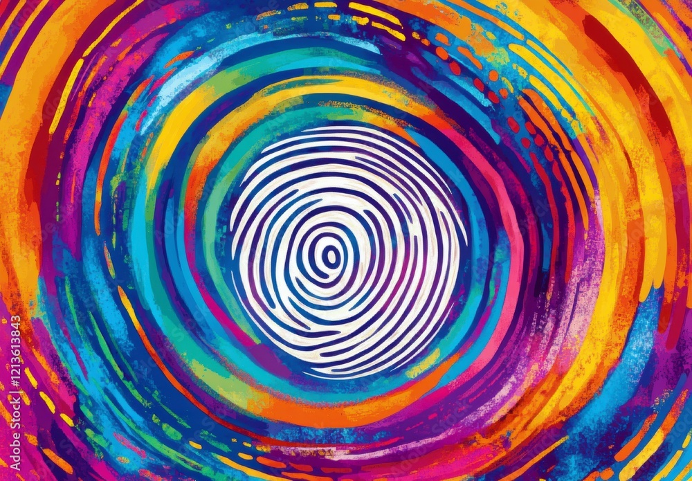 Poster vibrant swirling colors with circular patterns and abstract texture for dynamic backgrounds and crea