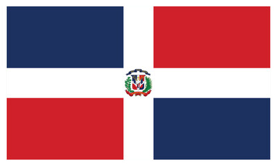 Fototapeta premium Dominican Republic flag. Dominican Republic national flag. Vector
