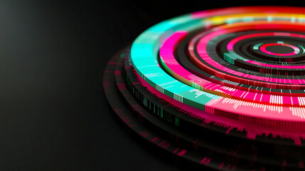 Obraz premium Innovative Data Analysis Techniques for Visualizing Trends in Technology Digital Art Infographic Abstract Dynamic