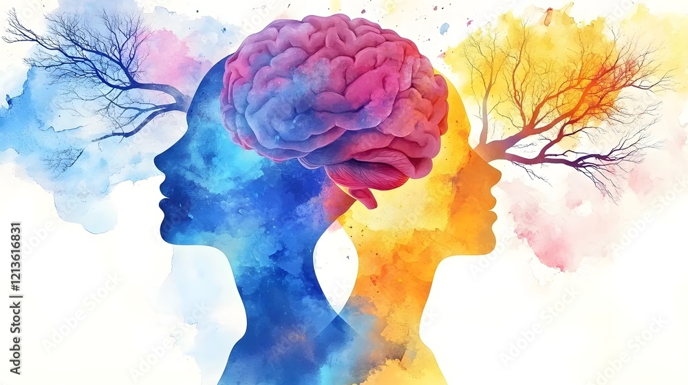 Fototapete conceptual depicting a holistic approach to overall health and wellness encompassing elements of men