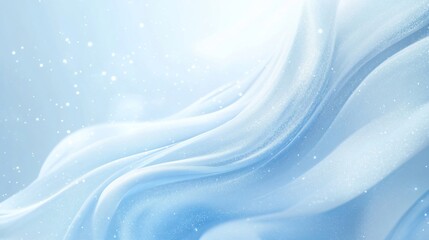 Light blue fabric flowing, sparkling background, elegant design, website banner