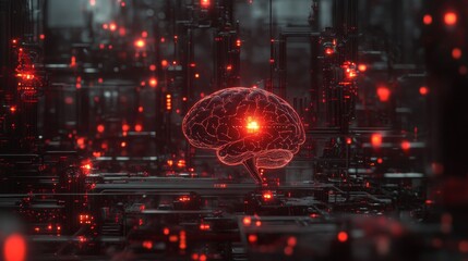 synthetic brain architecture, glowing electric pathways, advanced AI visualization, technologically enhanced consciousness, detailed circuit traces, cyber neural network, premium digital render, dark