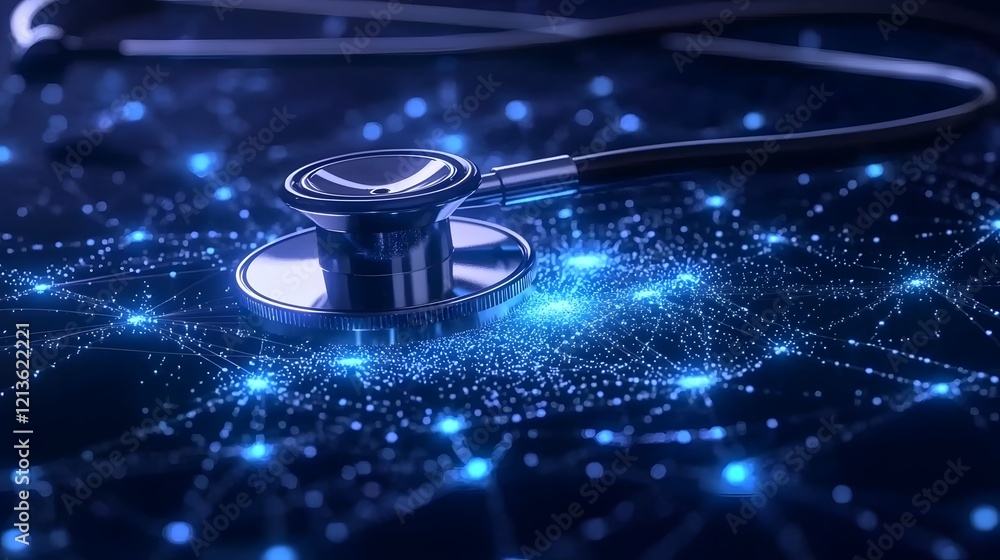 Poster Advanced intelligence system analyzing vast medical data predicting diseases and improving global healthcare solutions through cutting edge analytics machine learning and digital transformation