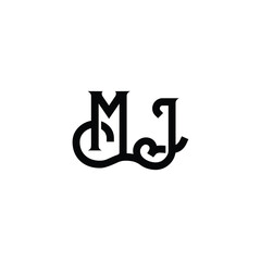 MJ monogram logo design letter text name symbol monochrome logotype alphabet character simple logo