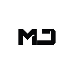 MJ monogram logo design letter text name symbol monochrome logotype alphabet character simple logo