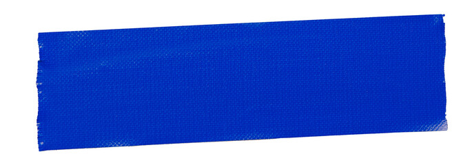 Blue adhesive sticky tapes cutout in transparent background.