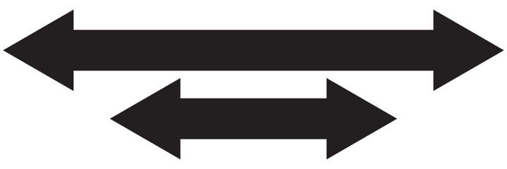 Fototapeta premium Double arrow vector icons set. Arrow icon