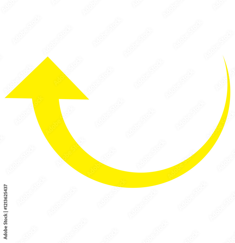 Poster symbol of curve arrow icon