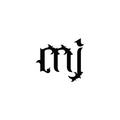MJ monogram logo design letter text name symbol monochrome logotype alphabet character simple logo