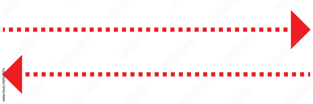 Poster dash arrow icon. wavy arrow with dashed line isolated on white and transparent background.
