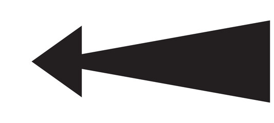  large forward or right pointing solid long arrow icon sketched as vector symbol  