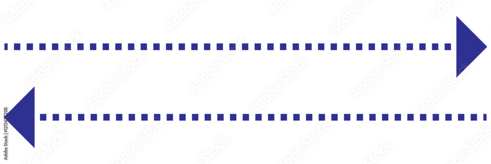 Poster dash arrow icon. wavy arrow with dashed line isolated on white and transparent background.