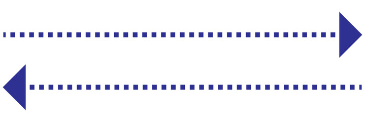 dash arrow icon. wavy arrow with dashed line isolated on white and transparent background.