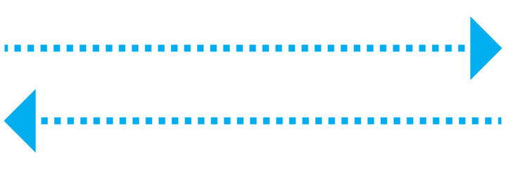 dash arrow icon. wavy arrow with dashed line isolated on white and transparent background.