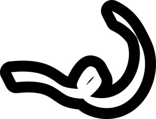 Ribbon icon. Christmas, new year, holiday decoration