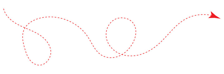 Transparent PNG available
Squiggle line dashed arrow. Dash curved vector editable stroke arrow. isolated on white background. Vector illustration.