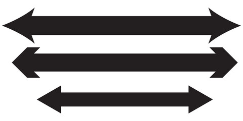 Fototapeta premium Double arrow icon. Right and left arrow icon outline and linear vector sign symbol.