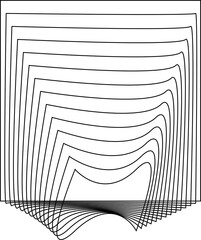 Square blended lines. Modern shapes design