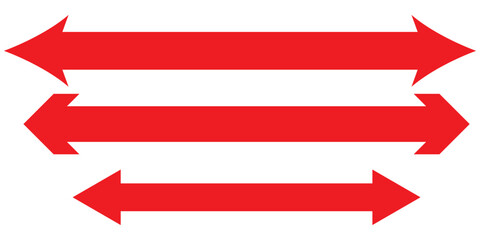 Fototapeta premium Double arrow icon. Right and left arrow icon outline and linear vector sign symbol.