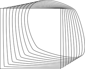 Square blended lines. Modern shapes design