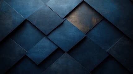 Minimalist blue background with geometric shapes for design and banner templates. Contemporary abstract wallpaper with negative space and a central white space for text.