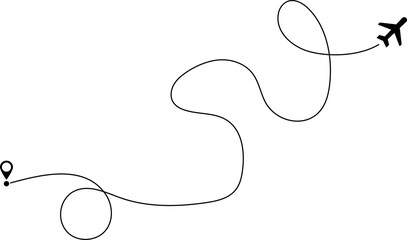 Airplane routes line