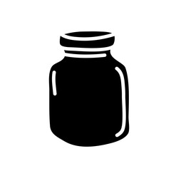 Glass jar silhouette