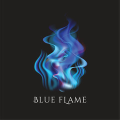 blue flame vector