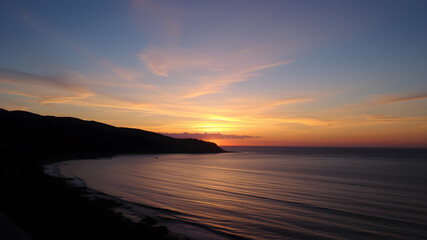 Obraz premium A beautiful great sunset over the sea